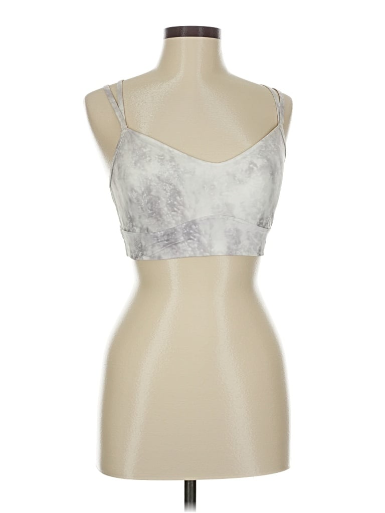 Pre-owned All In Motion Tank Top Silver Strapless Neckline Tops