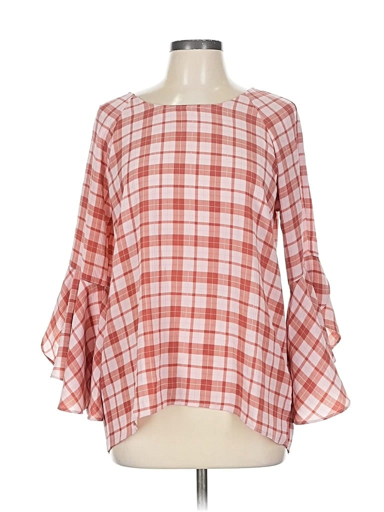 Pre-owned Lc Lauren Conrad 3/4 Sleeve Blouse In Red