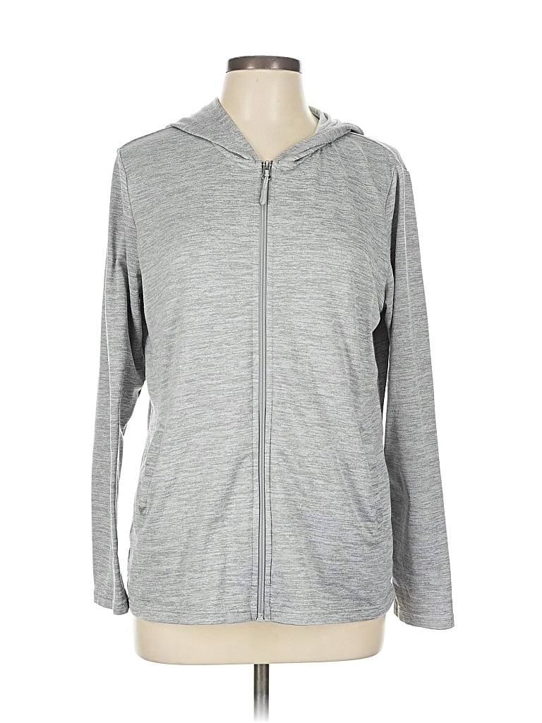 Pre-owned 32 Degrees Zip Up Hoodie In Gray