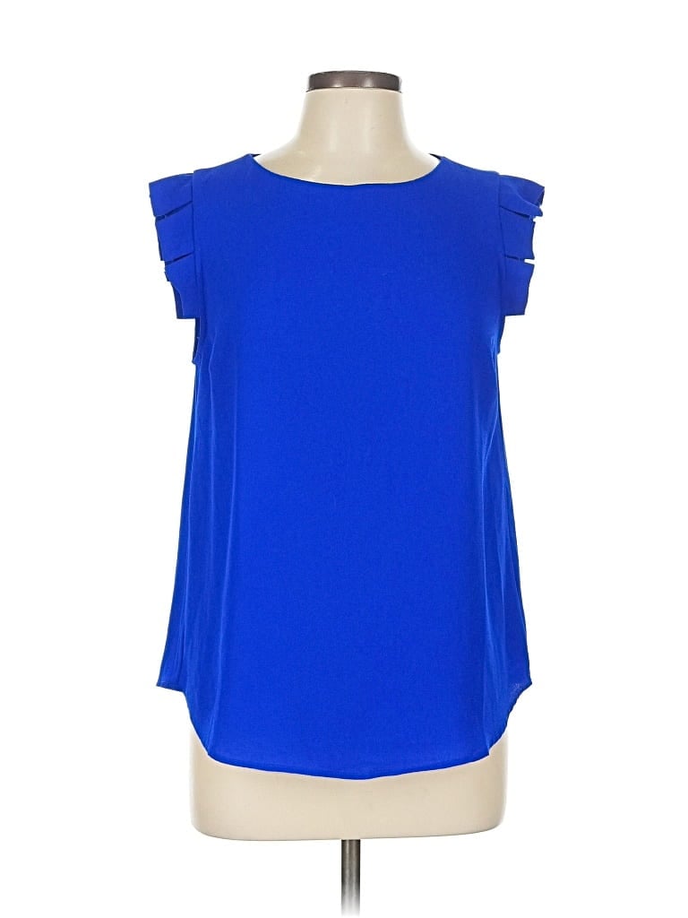 Pre-owned Monteau Sleeveless Blouse In Blue