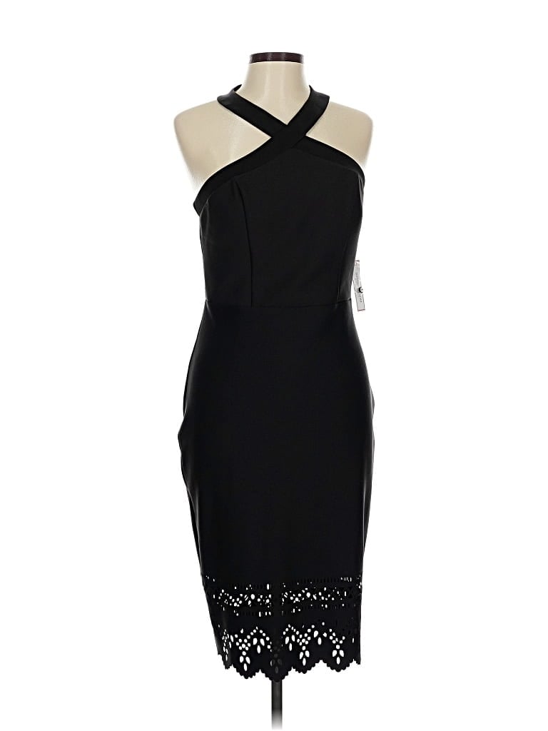 Bisou Bisou Sleeveless Top Black Halter Neckline Tops