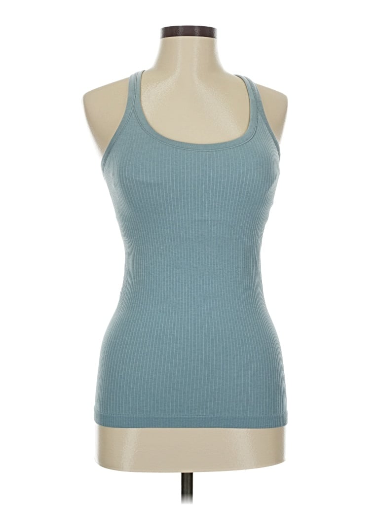Pre-owned Lululemon Athletica Tank Top Blue Halter Neckline Tops
