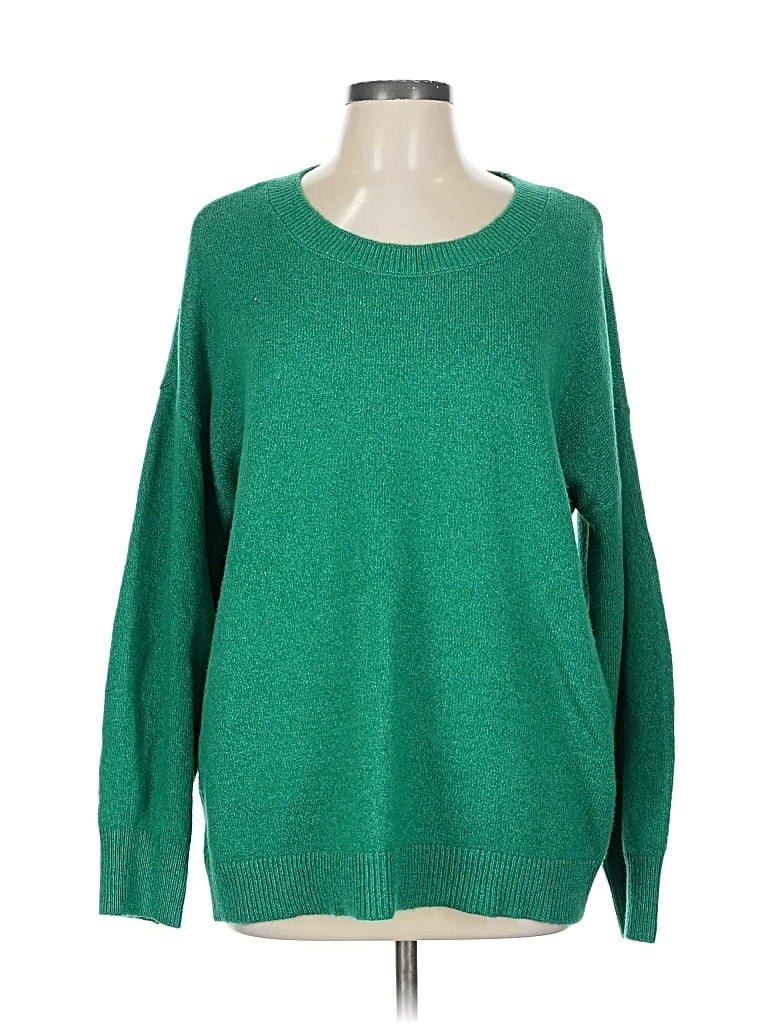 Pre-owned Ann Taylor Loft Pullover Sweater In Green