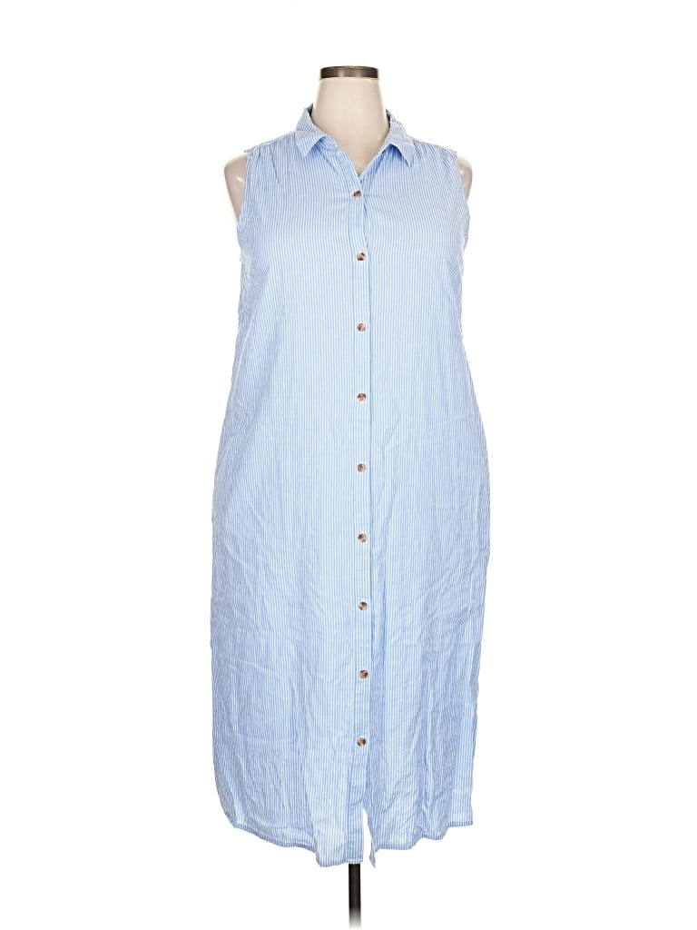 Pre-owned Croft & Barrow Casual Dress In Blue