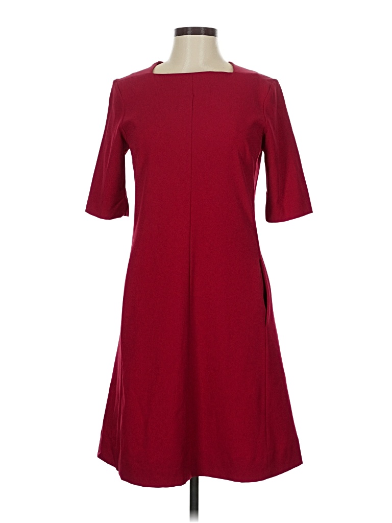 Pre-owned Mm. Lafleur Casual Dress In Burgundy