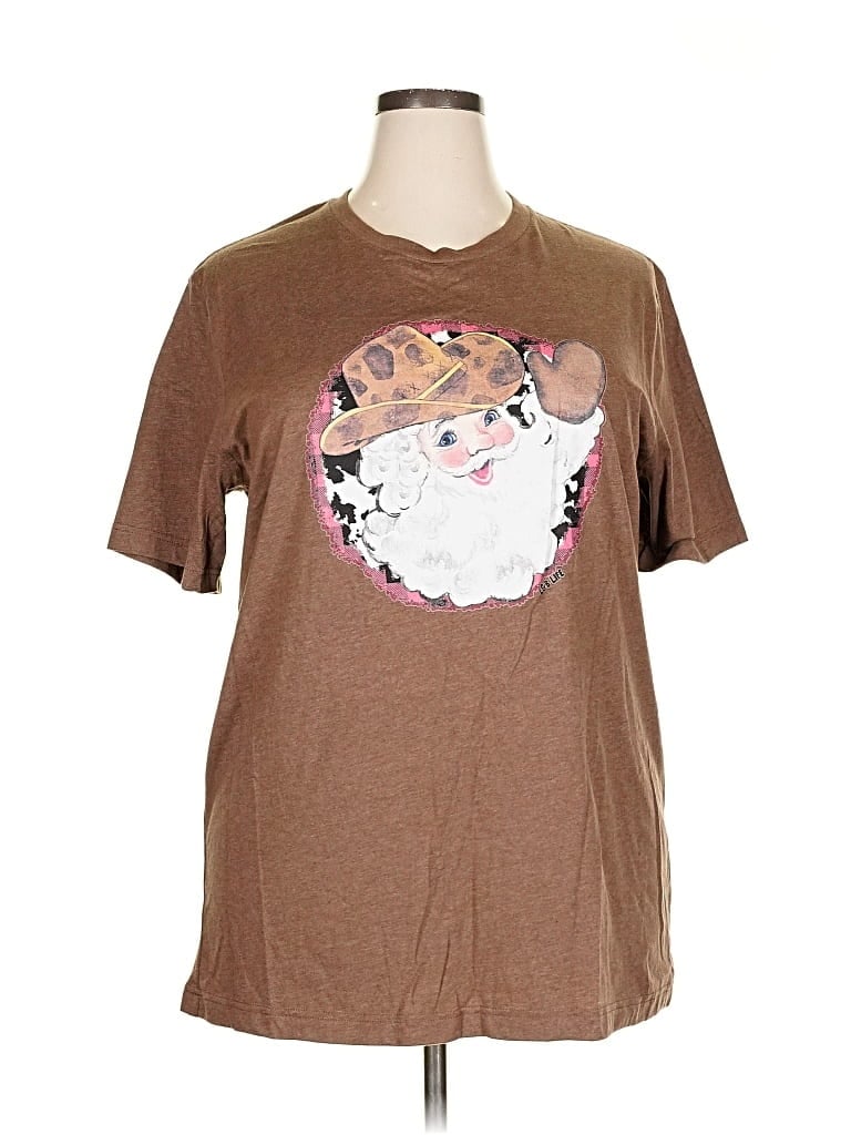 Pre-owned Canvas Short Sleeve T-shirt In Brown