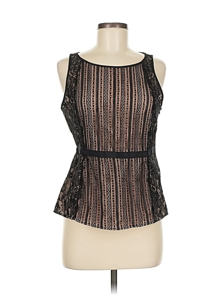 Pre-owned Ann Taylor Loft Sleeveless Blouse In Black