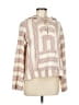Textile by Elizabeth and James 100% Cotton Print Tan Ivory Pullover Sweater Size M - photo 1