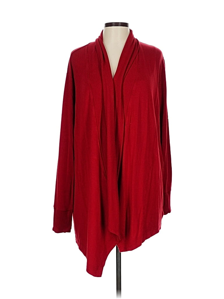 Pre-owned Athleta Cardigan Sweater In Red