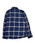 Justice Plaid Blue Long Sleeve Button-Down Shirt Size 16 - photo 2