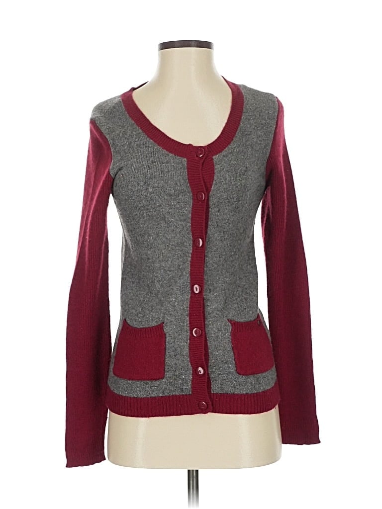 Pre-owned Only Cardigan Sweater In Burgundy