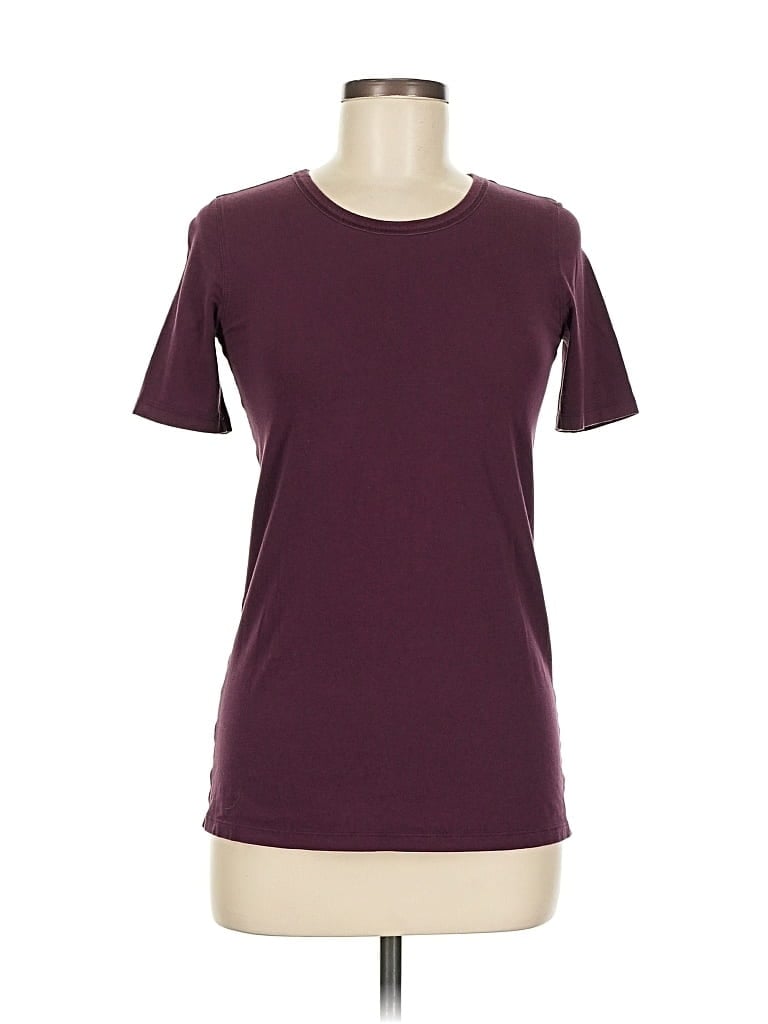 Pre-owned Lululemon Athletica Short Sleeve T-shirt In Burgundy