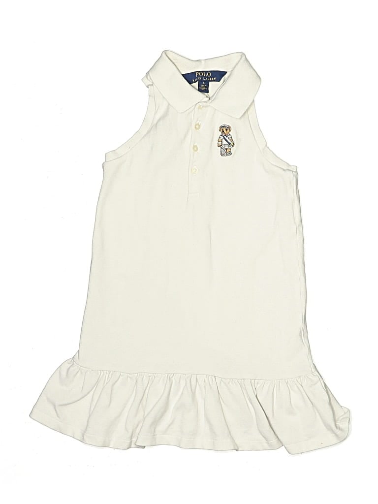 Pre-owned Polo By Ralph Lauren Kids' Dress In White