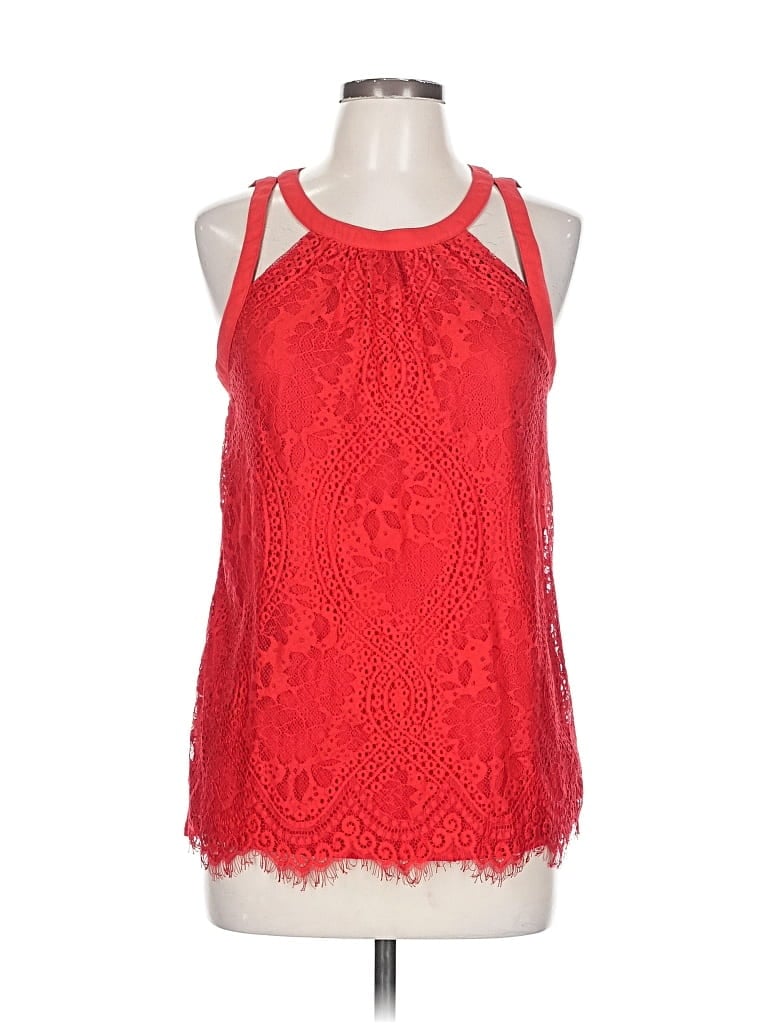 Pre-owned Express Sleeveless Blouse In Red