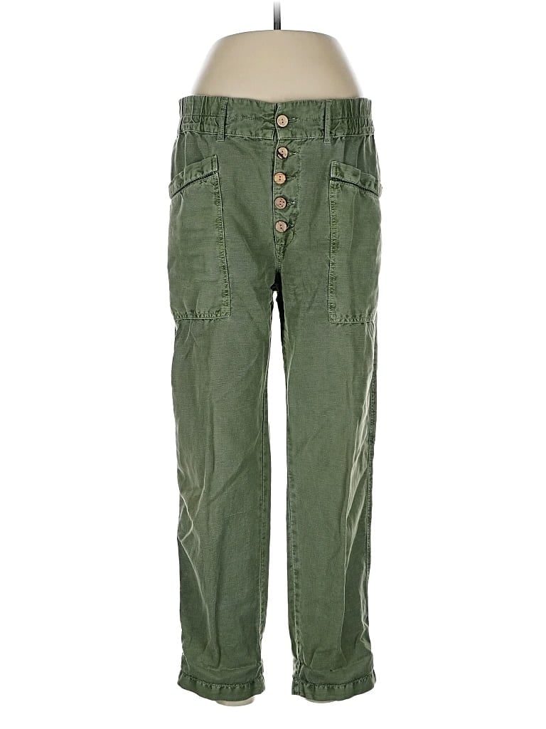 Pre-owned Sundance Linen Pants In Green