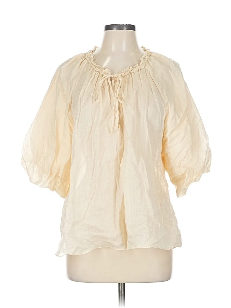 Pre-owned Every 3/4 Sleeve Blouse In White