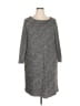 Sandra Darren 100% Polyester Chevron-herringbone Gray Casual Dress Size 24 - photo 1