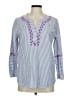 Vineyard Vines 100% Cotton Blue Purple Long Sleeve Blouse Size M - photo 1