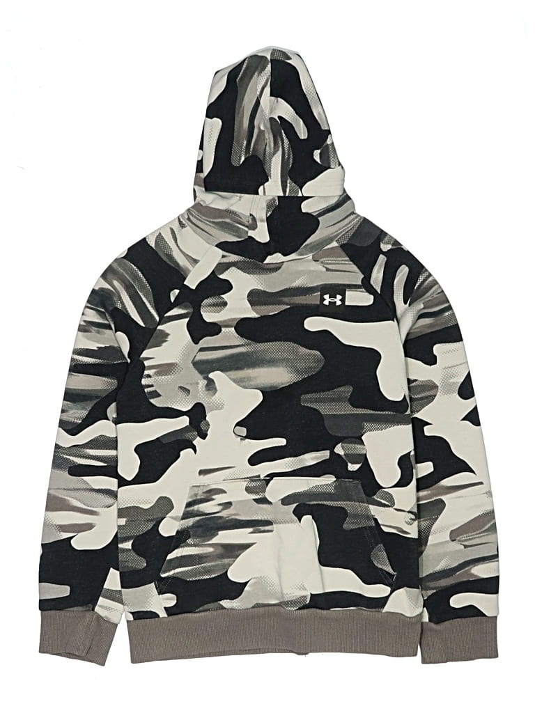 Pre-owned Under Armour Kids' Pullover Hoodie In Silver