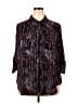 Torrid 100% Polyester Paisley Burgundy 3/4 Sleeve Blouse Size 2X Plus (2) - photo 1