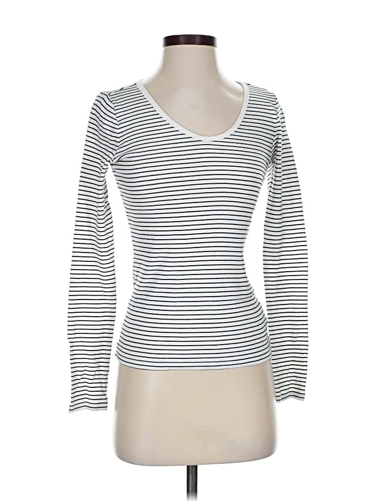 Pre-owned Gap 3/4 Sleeve T-shirt In White