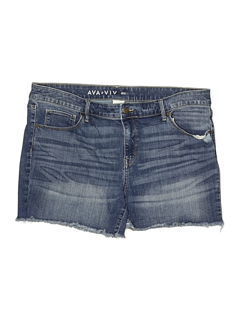 Pre-owned Ava & Viv Denim Shorts In Blue
