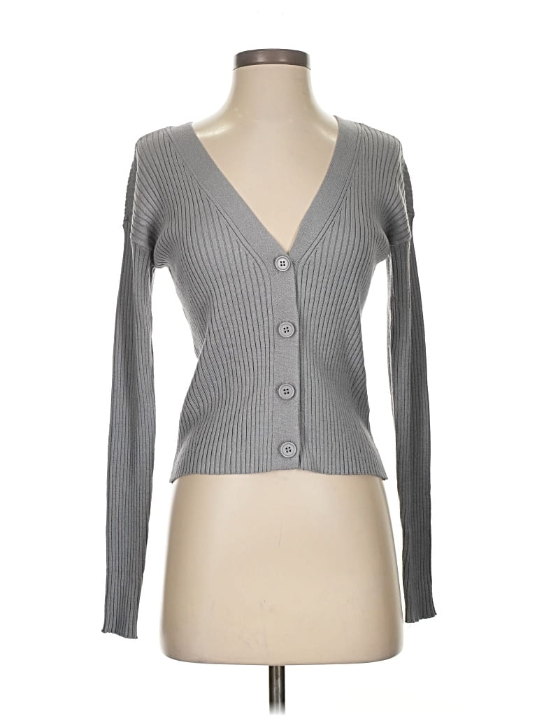 Pre-owned Rachel Rachel Roy Cardigan Sweater In Gray
