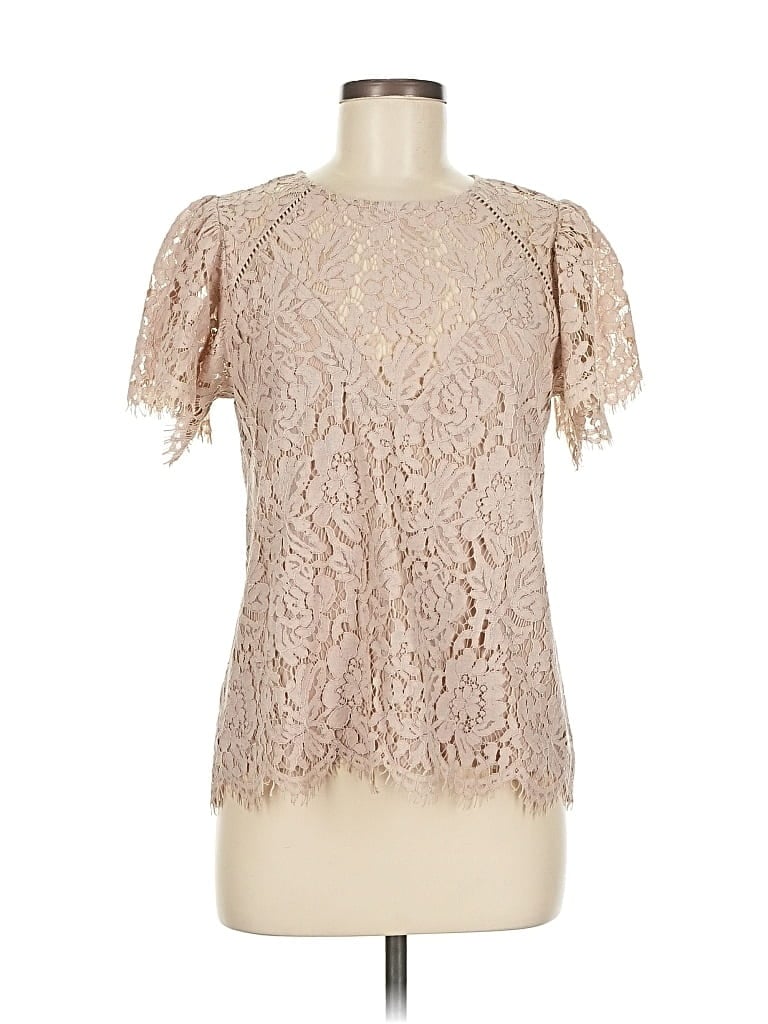 Pre-owned Generation Love Short Sleeve Blouse In Brown