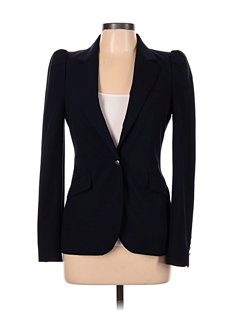 Pre-owned Zara Blazer Jacket In Blue