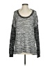 Millau 100% Cotton Tweed Gray Black Pullover Sweater Size S - photo 1