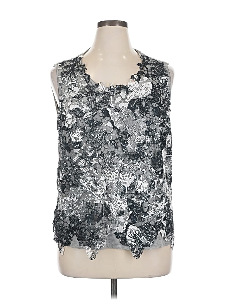 Pre-owned Elie Tahari Sleeveless T-shirt In Silver