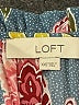Ann Taylor LOFT 100% Polyester Floral Blue Long Sleeve Blouse Size XXS - photo 7
