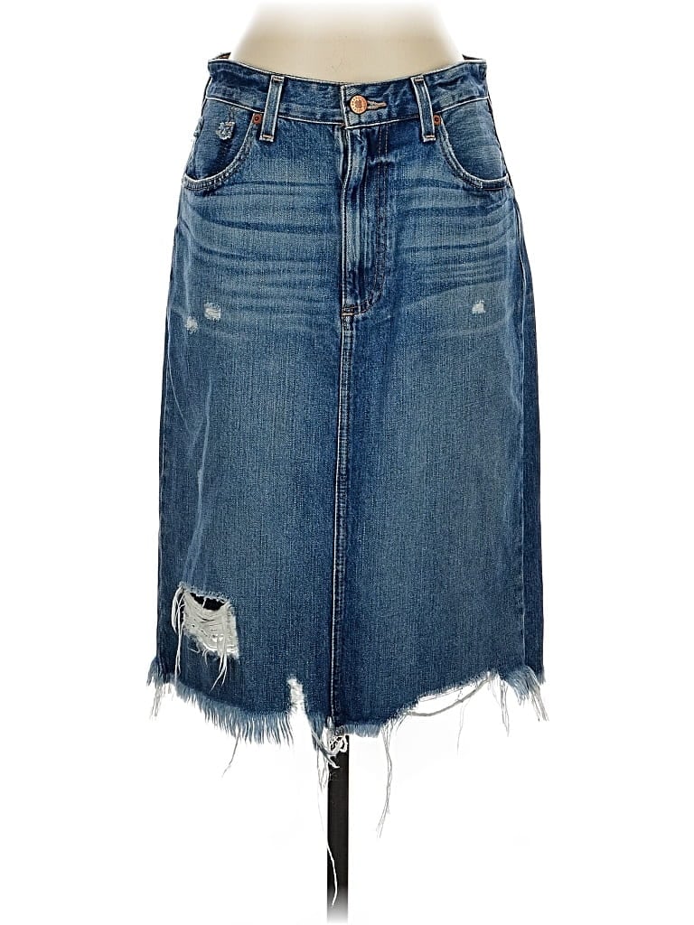 Pre-owned Lucky Brand Denim Skirt In Blue