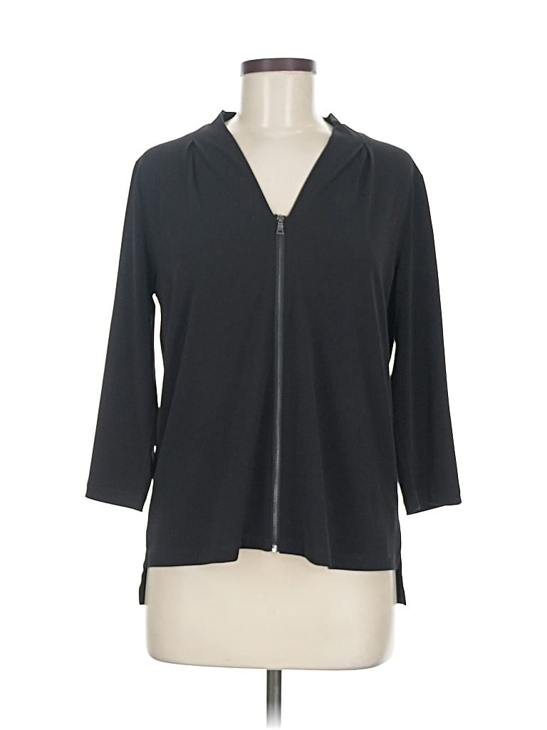 Pre-owned Tahari 3/4 Sleeve Blouse In Black