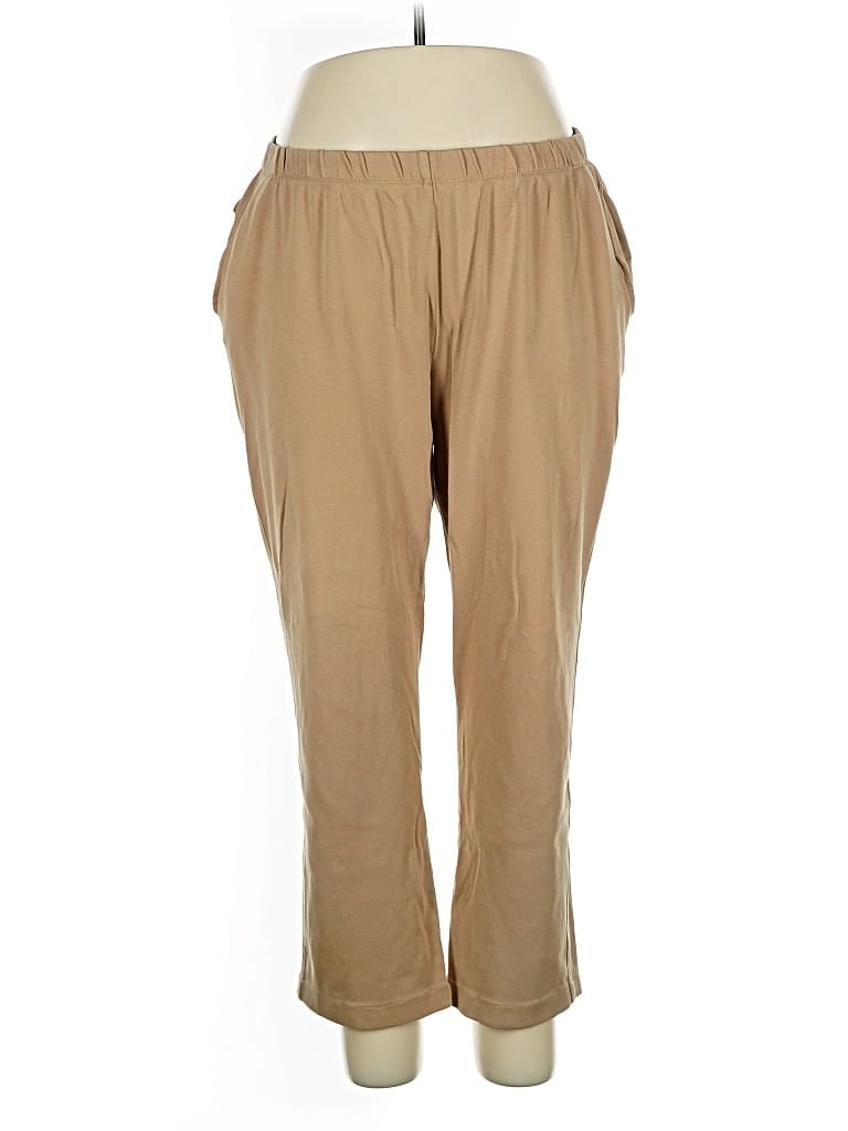 Pre-owned Lands' End Casual Pants In Brown