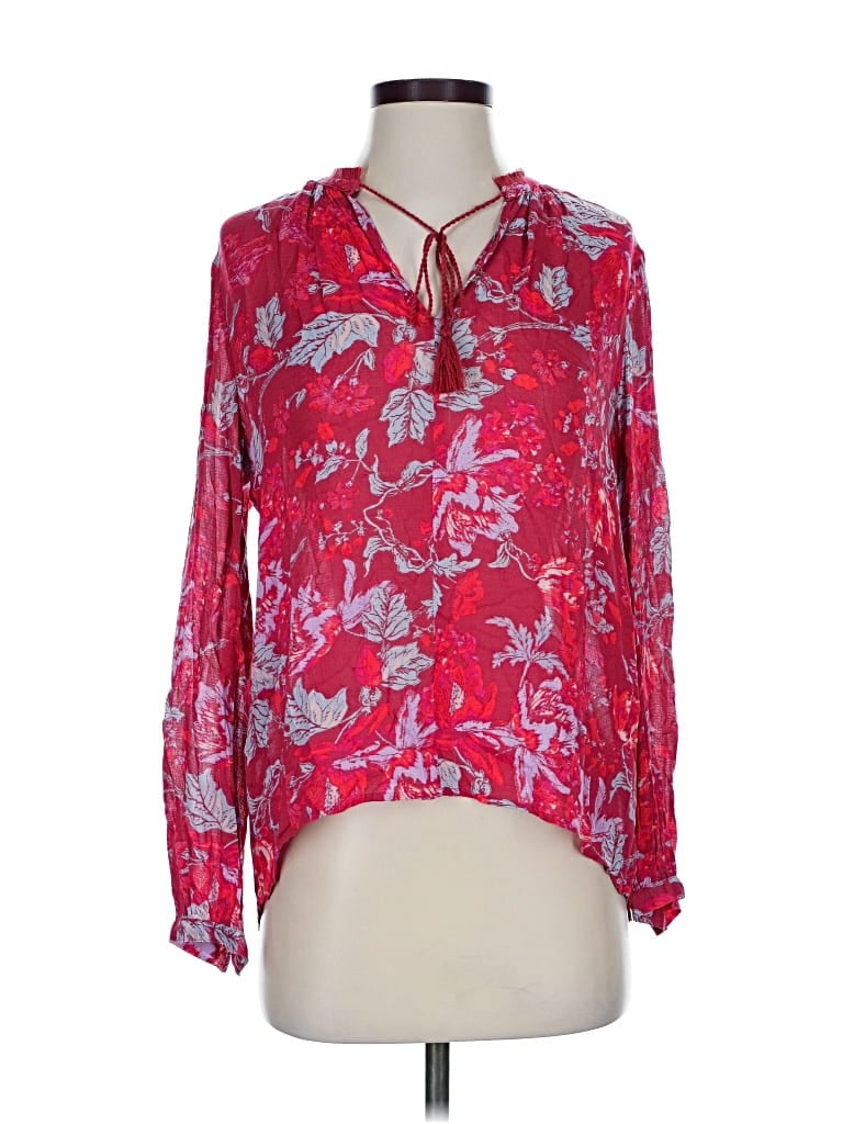 Pre-owned Lucky Brand Long Sleeve Blouse In Pink