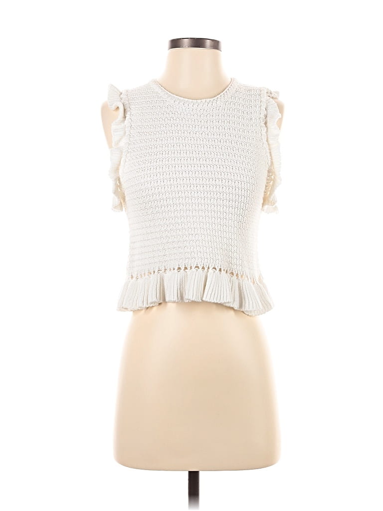 Pre-owned Sadie & Sage Cardigan Sweater In White