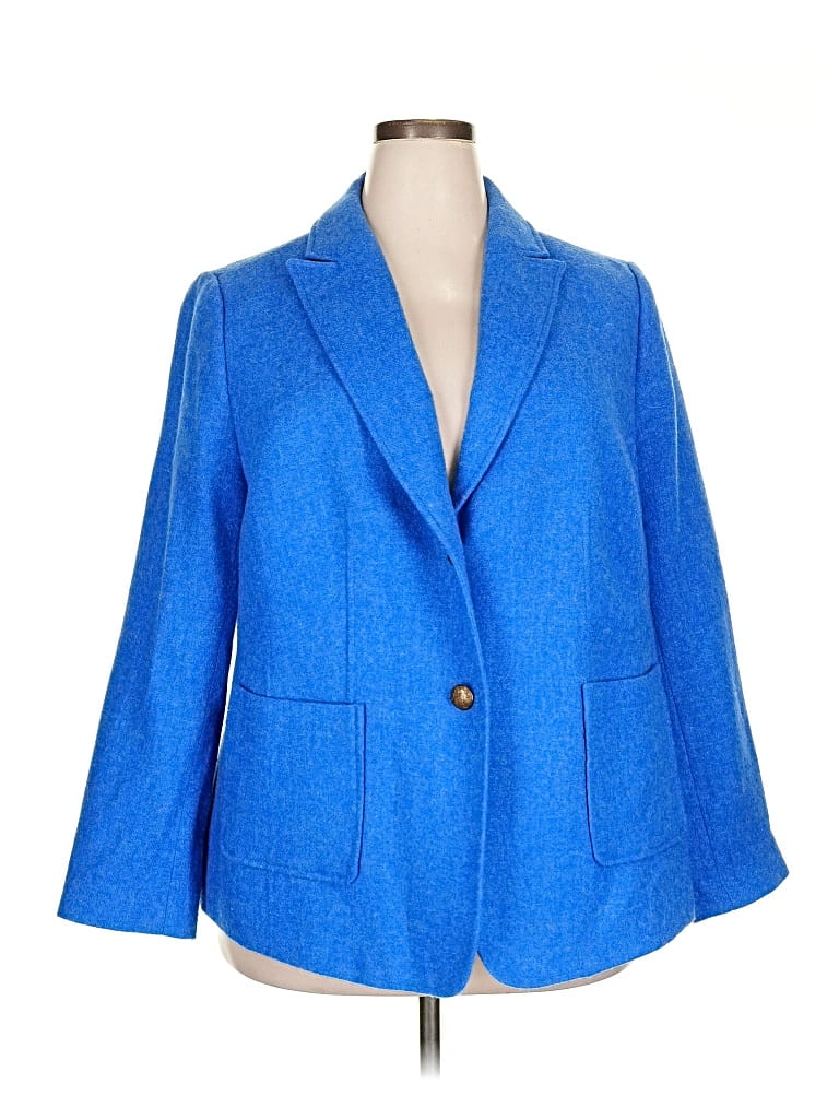 Pre-owned Talbots Blazer Jacket In Blue