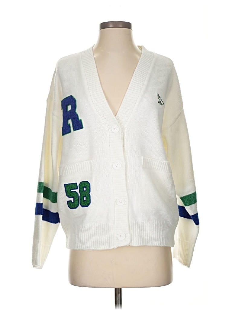 Reebok Cardigan Sweater In White