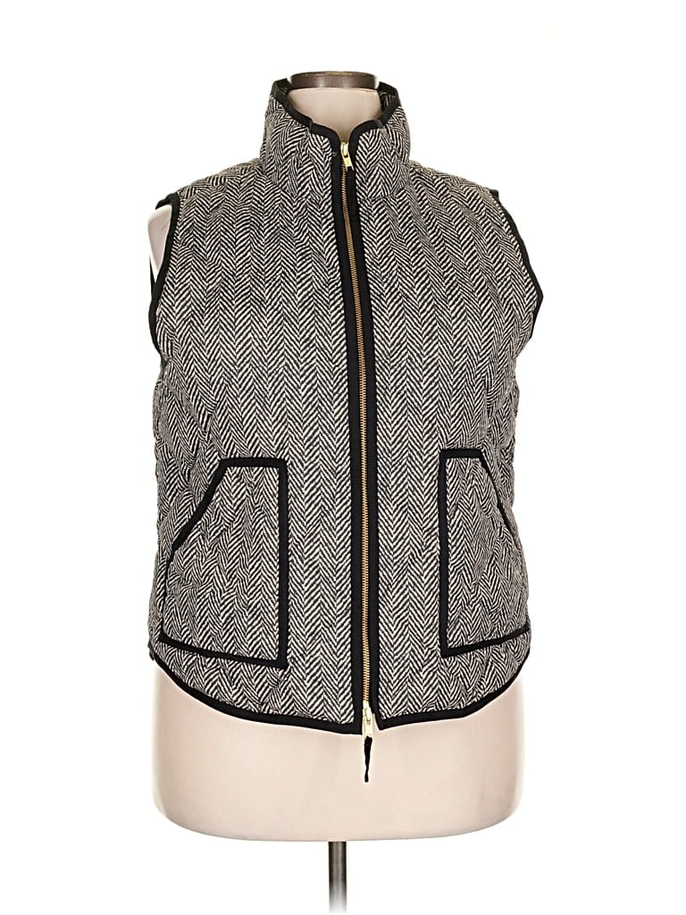 Pre-owned J.crew Factory Store Vest In Gray