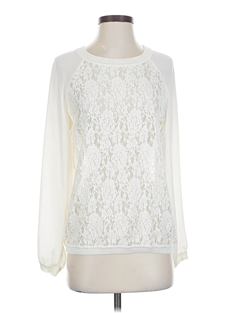 Pre-owned Banana Republic Long Sleeve Blouse In White