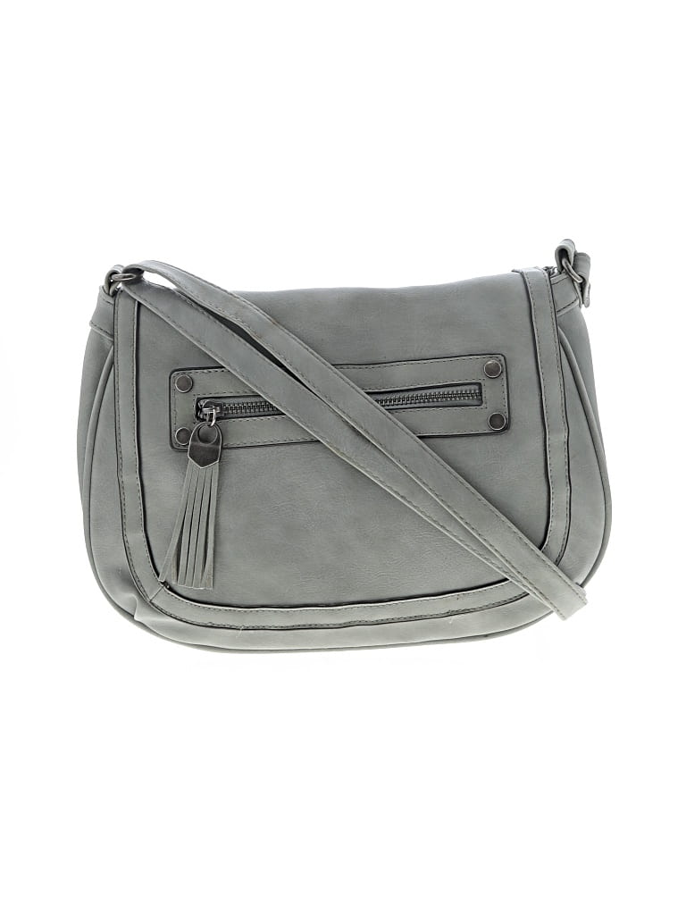 Pre-owned Unbranded Leather Crossbody Bag In Gray