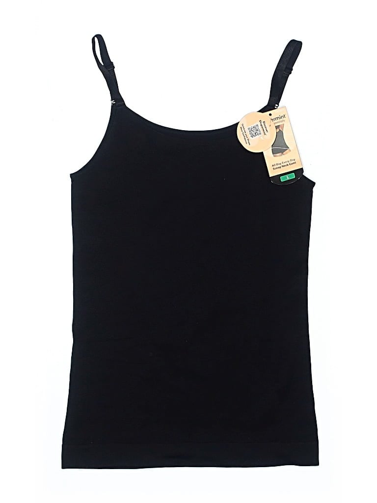 Shapermint Sleeveless Top Black Scoop Neck Tops