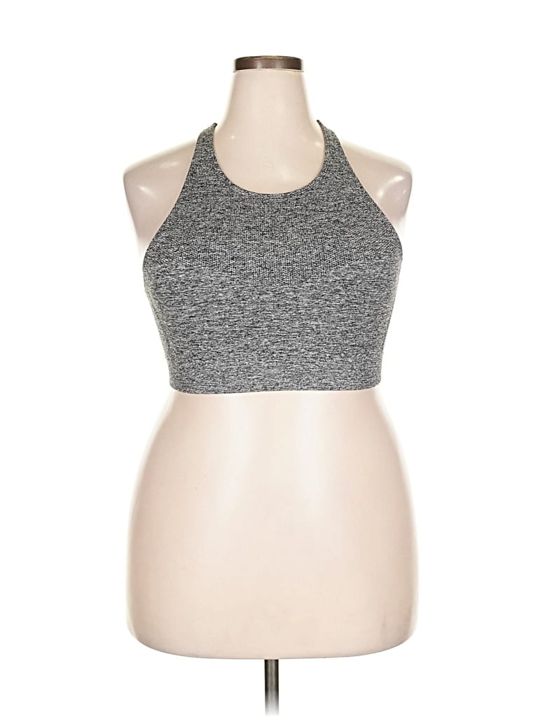 Pre-owned All In Motion Tank Top Gray Halter Neckline Tops
