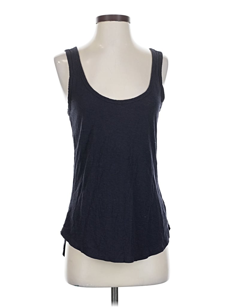 Pre-owned James Perse Tank Top Blue Halter Neckline Tops