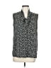 Uniqlo 100% Polyester Polka Dots Black Sleeveless Blouse Size M - photo 1