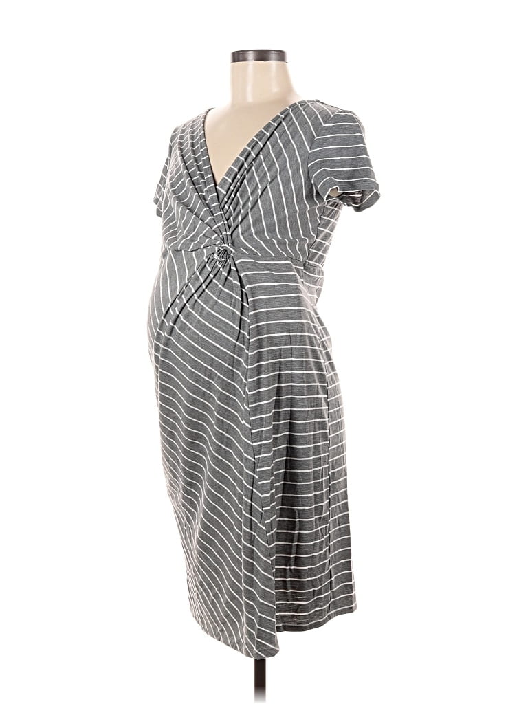 Pre-owned Oh Baby By Motherhood Casual Dress In Gray
