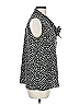 Uniqlo 100% Polyester Polka Dots Black Sleeveless Blouse Size M - photo 4