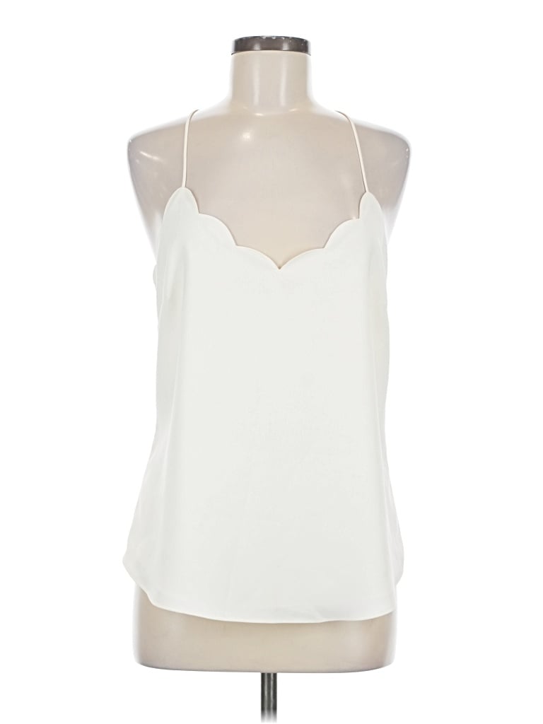 Pre-owned J.crew Factory Store Sleeveless Blouse In White