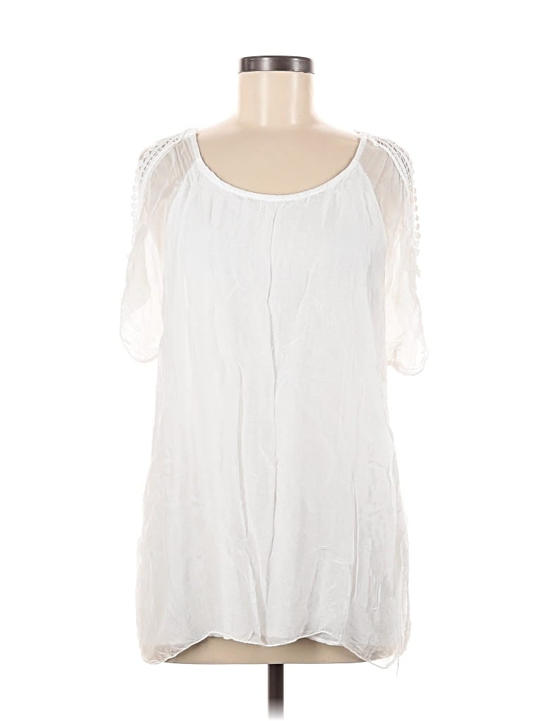 Pre-owned Made In Italy Sleeveless Blouse In White
